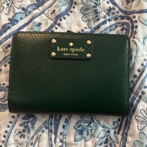Kate Spade Forest Green Leather Wallet